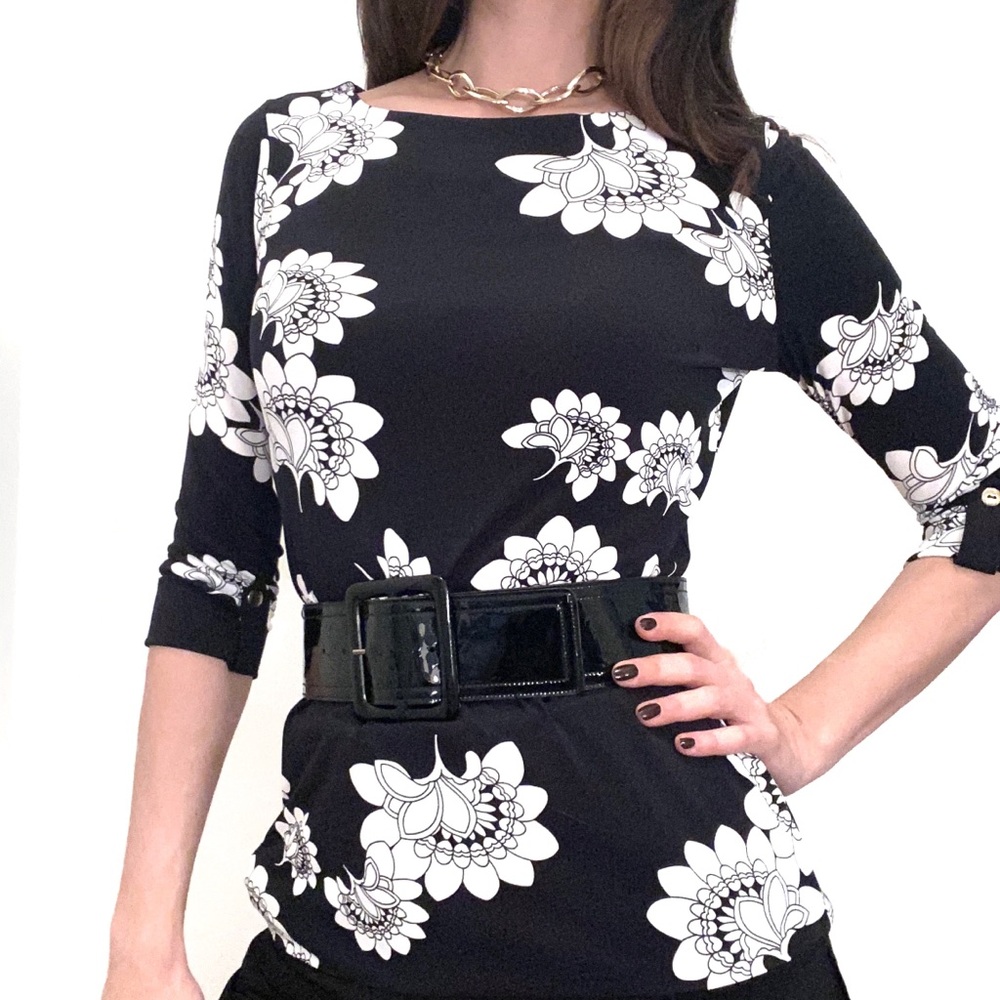 Charter Club knit floral vacation tunic